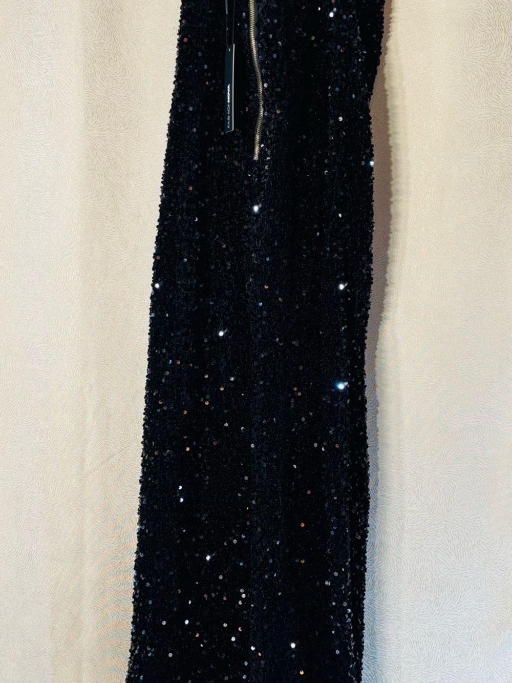 Fashion Nova Black Sequin Dress 0110